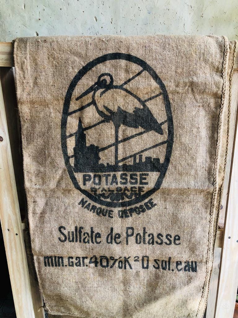 VINTAGE HESSIAN, JUTE, Burlap Small Sack 1938 ~ French Selected Walnuts EUR 30,00 - FR