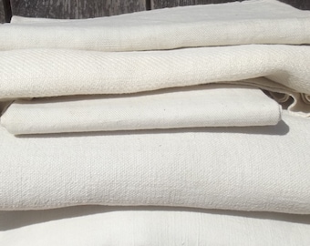 Bundle Vintage French chanvre Linen Fabric Patches Antique Workwear Hemp repair SMALL Squares