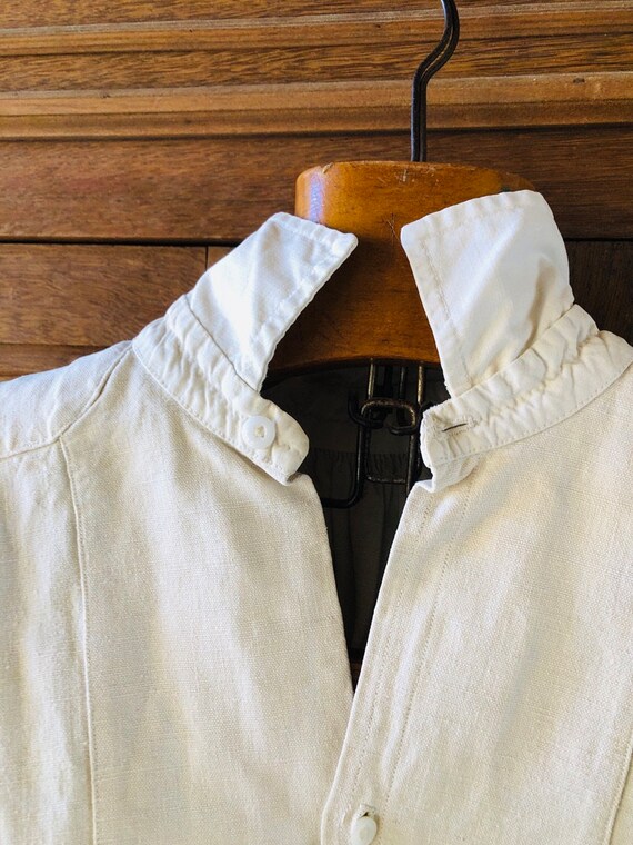 Antique French Shirt Chanvre Linen Shirt Gentleman Farmers Smock 