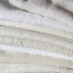 Bundle Vintage French homespun chanvre Linen Fabric pieces Antique country Hemp textile pack