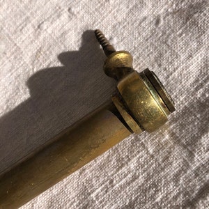 Antique French Brass Rod Vintage Curtain Pole Kitchen utensil hanging rail