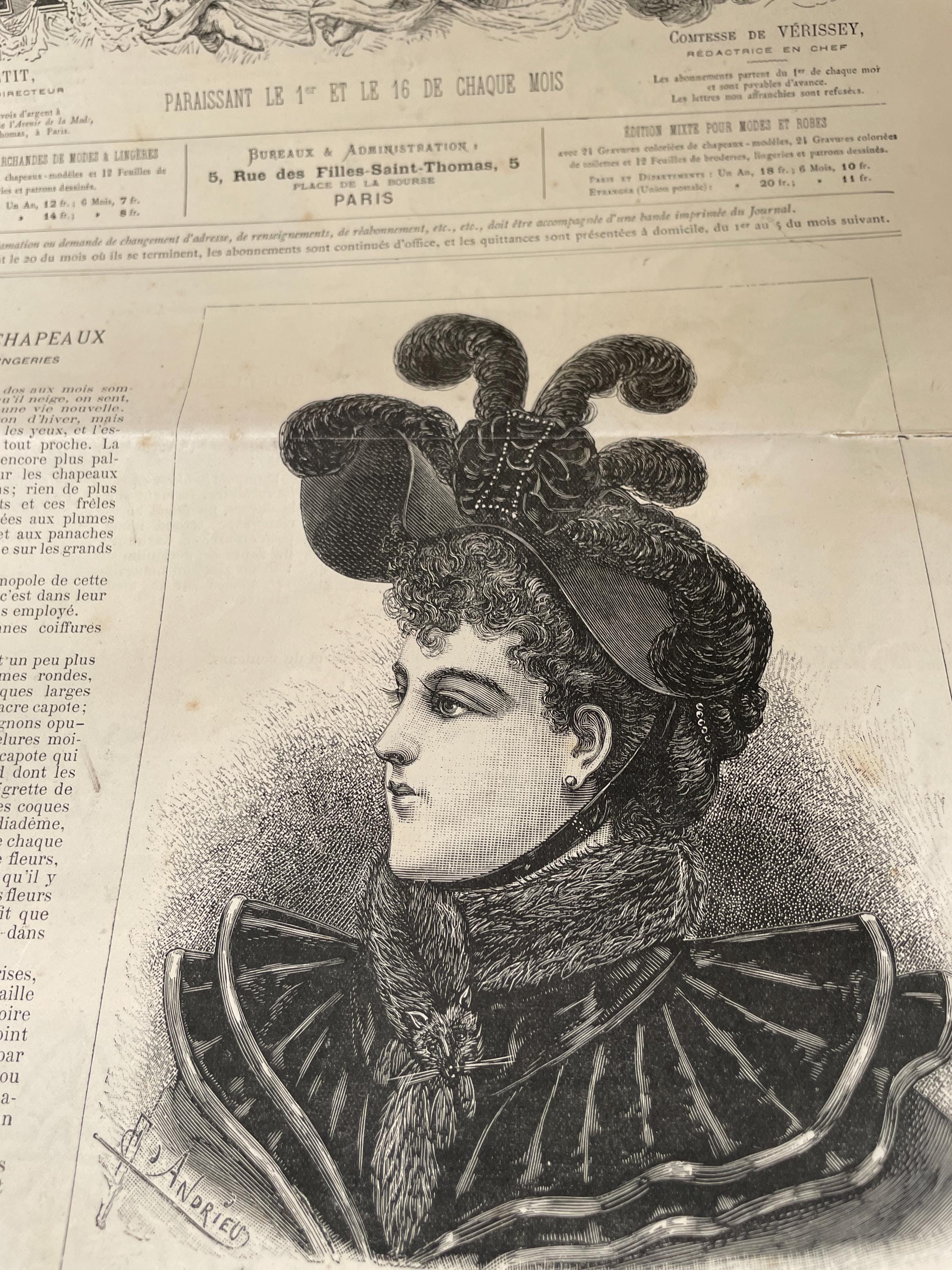 アンティーク フランス 1894 フランス風クチュールファッション パリ