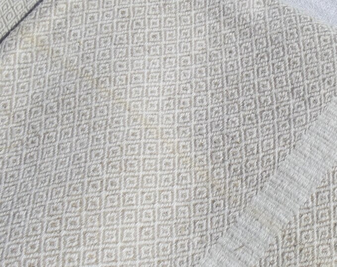 Woven Vintage French Fabric Linen Cloth Textured Basque Country Textile ...