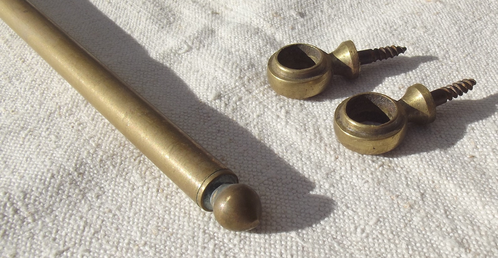 Antique French Brass Curtain Rods Vintage Bistro Poles for Etsy