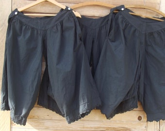 Antique French Cotton Bloomers Shorts Knickers Pants Culottes