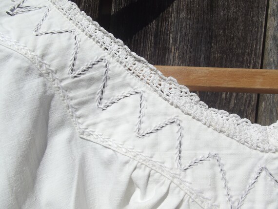 Antique French Victorian Night Gown Long Dress Han