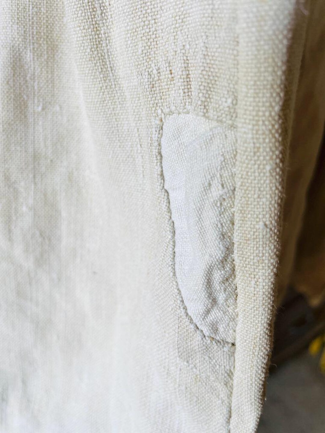 Smock Patch Antique French Rustic Smock Country Chanvre Linen Tunic Dress C1910 ...