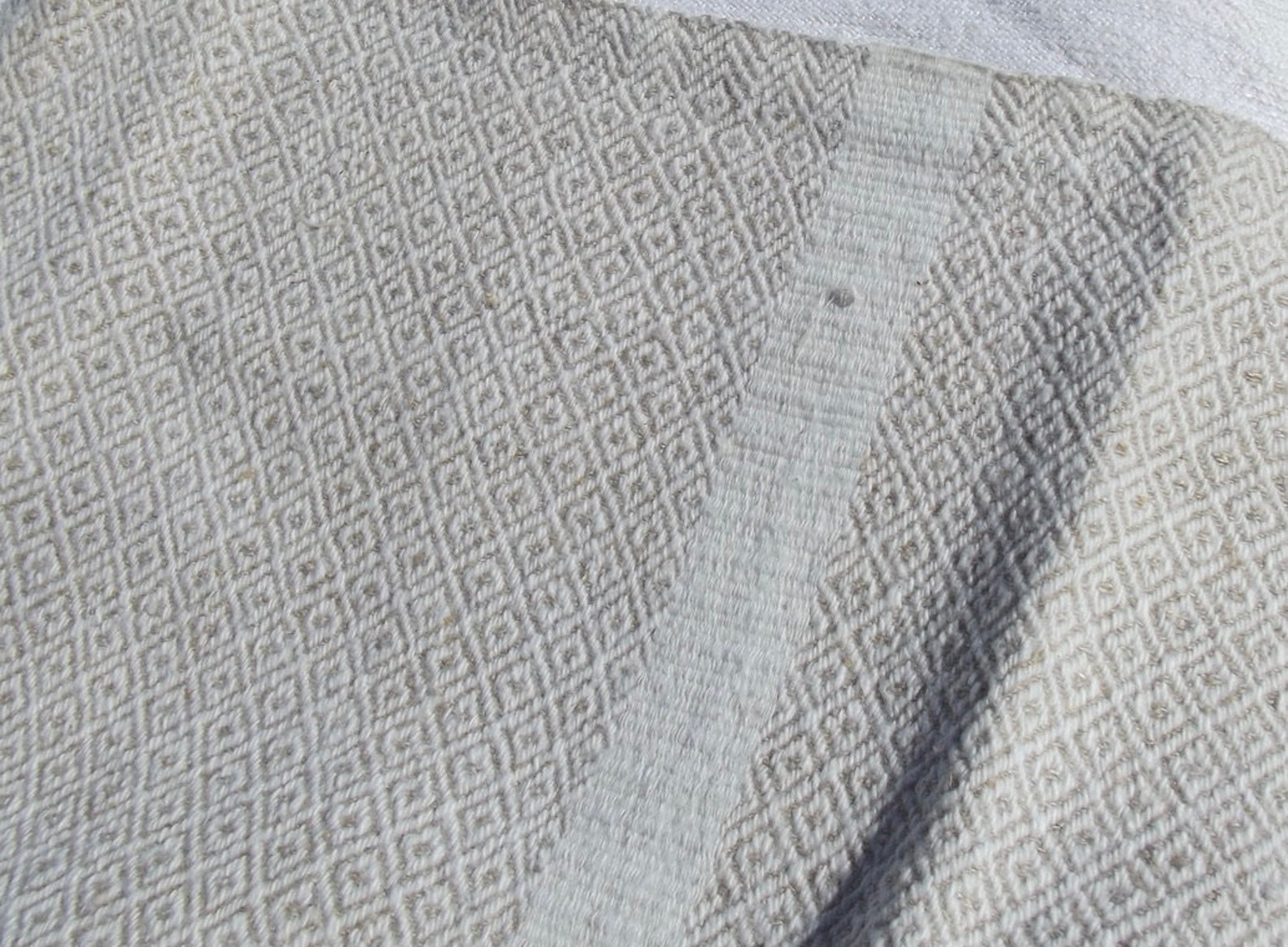 Woven Vintage French Fabric Linen Cloth Textured Basque Country Textile ...