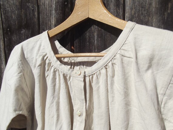 Antique French Smock Hemp Chanvre Linen Tunic oatm
