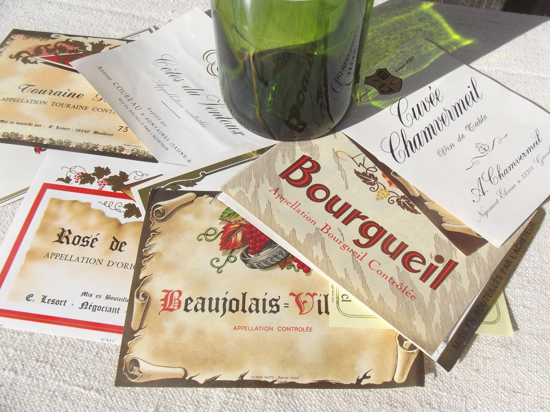 ワインラベル写真集「Wine Labels」Eduardo Del Fraile Red Wine Bottle Labels Template, Vintage Wine Label