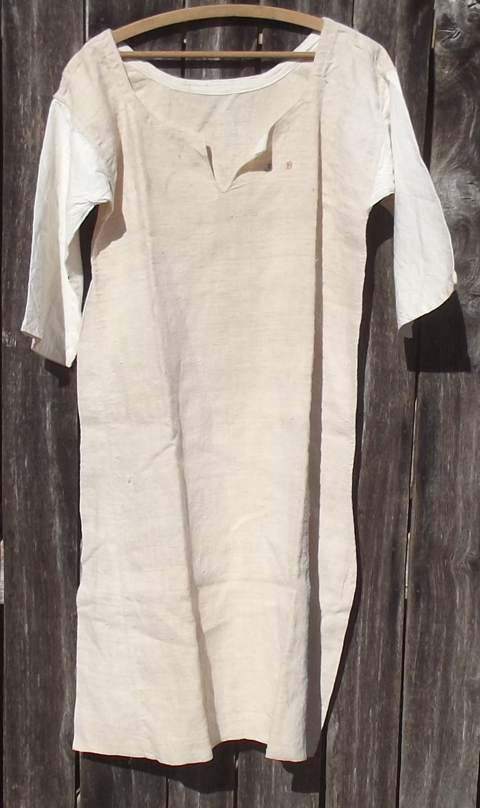 Antique French Peasant Linen Smock Farmers Shirt Tunic Hand Etsy