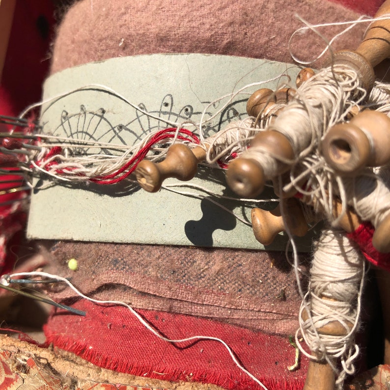 Antique French Lace Makers Pillow Roller Wheel Bobbin Lace Etsy