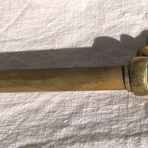 Antique French Brass Rod Vintage Curtain Pole Kitchen utensil hanging rail