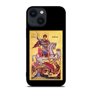 Orthodox Saint George Phone Case Christian Icon High Quality Print Shockproof Silicone cover Custom Protective Unique Handmade Design