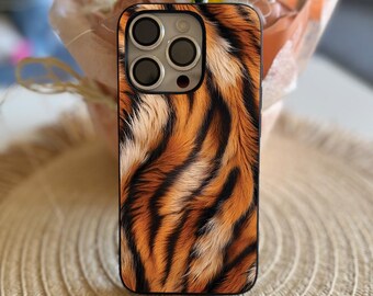 Hochwertige Tiger Skin Print Phone Case Stoßfeste Silikonhülle Benutzerdefinierte Stilvolle personalisierte Schutz Einzigartiges handgemachtes Design