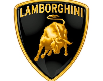 3D Epoxy Dome Lamborghini Car Sticker Custom Logo Domed Decal Waterproof UV Dust Proof Badge Overlay High Quality