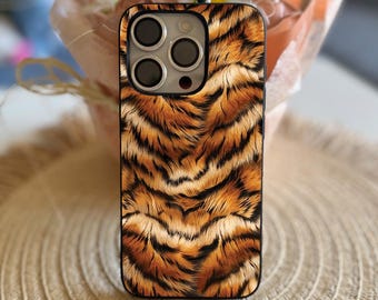 Hochwertige Tiger Skin Print Phone Case Stoßfeste Silikonhülle Benutzerdefinierte Stilvolle personalisierte Schutz Einzigartiges handgemachtes Design