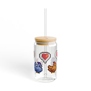 Stardew Valley - Aesthetic Iced Coffee Glass