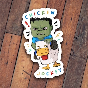 Minecraft | dessiné à la main de jockey de poulet | Papier mat