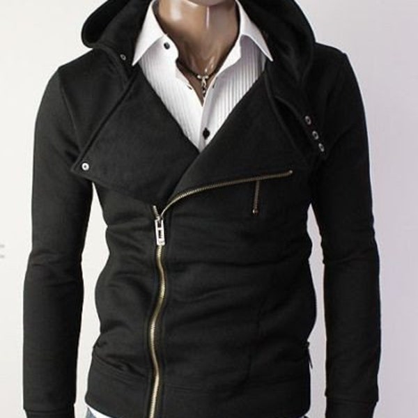 HAND MADE COTTON MEN JACKET black(great design)