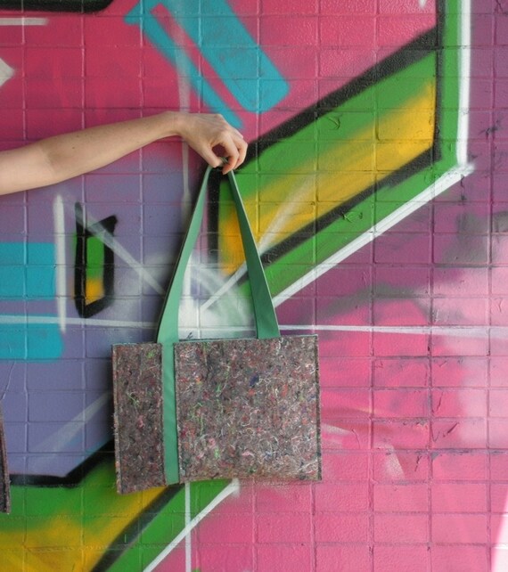 Items similar to No.12 The rectangular shoulder bag with mint eco