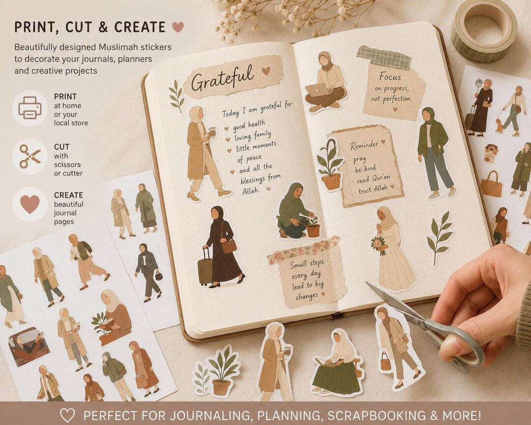 Modesty Sticker Islam Hijabi Girl Stickers | Muslim Women, Modest Fashion (digital Download ...