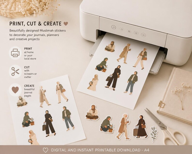 Modesty Sticker Islam Hijabi Girl Stickers | Muslim Women, Modest Fashion (digital Download ...