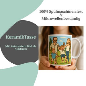 Cartoon Tasse mit deinem Foto – personalisiertes Geschenk – eigene Illustration – Familienporträt als Cartoon