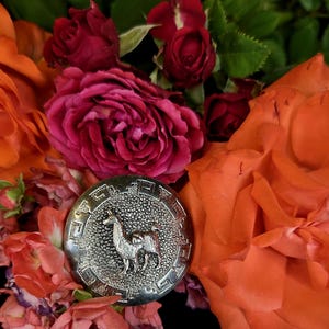 SILVER 925 – Antique Llama or Alpaca Brooch / Pin