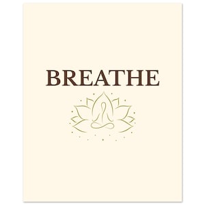 Stampa artistica da parete Breathe – Poster minimalista per casa o ufficio – Cozy Kind Club