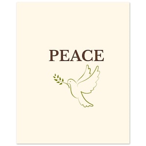 Stampa artistica da parete "Peace" - Poster minimalista per casa o ufficio - Cozy Kind Club