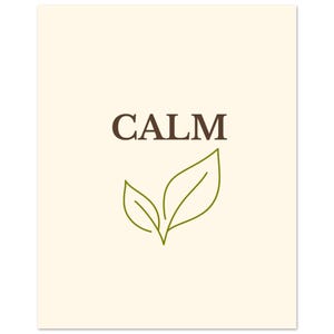 Stampa artistica da parete Calm – Poster minimalista per casa o ufficio – Cozy Kind Club