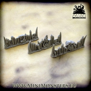 ORC PALISADE - 28mm 32mm Scale | Dungeons and Dragons | DnD Terrain | Fantasy miniatures | Wargaming terrain | Wargames | Mini Monsters