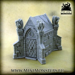 MAUSOLÉU - Escala 28 mm 32 mm | Terreno para jogos de guerra | Jogos de guerra | Dungeons and Dragons | Terreno DnD | Fantasia | Modelo de resina | Mini monstros