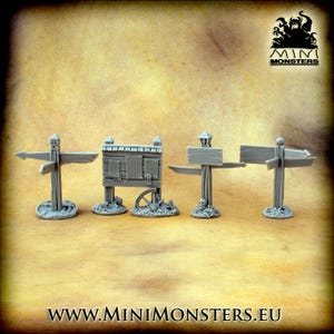 SIGNPOSTS - 28mm 32mm Scale | Wargaming terrain | Wargames | Dungeons and Dragons | DnD Terrain | Fantasy | Resin | Mini Monsters