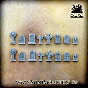 GRAFSTENEN, GRAFSTENEN: 28 mm (32 mm) | Kerkers en draken | DnD-terrein | Fantasie | Wargaming-terrein | Wargames | Minimonsters