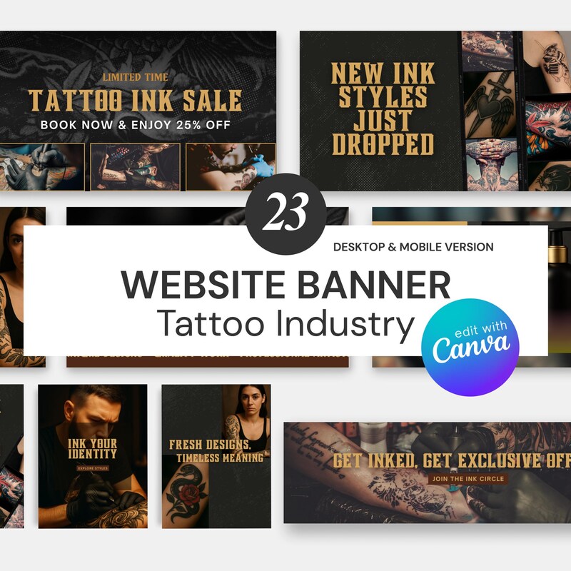 Banner Tattoo - Etsy UK