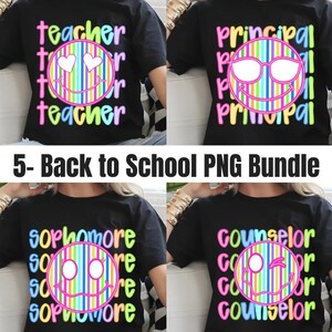 Custom School Occupation PNG Bundle, Teacher Sped Para Librarian Png, Back to School Png, Preppy First Day of School Png, Custom Teacher Png