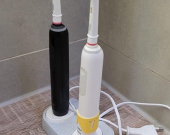 Oral-B Electric Toothbrush Holder 2 Chargers – DIGITAL DOWNLOAD - STL | Bathroom Organizer | Toothbrush Stand