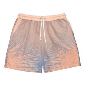 Levendige unisex zwemshort voor de zomer, strandkleding, zwembadfeesten, vakantie-outfits, kleurrijke zwembroeken, AOP-ontwerp
