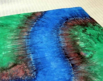 Tappetino da gioco in seta tinta a mano: Winding River Toy Playsilk - Ispirato a Waldorf
