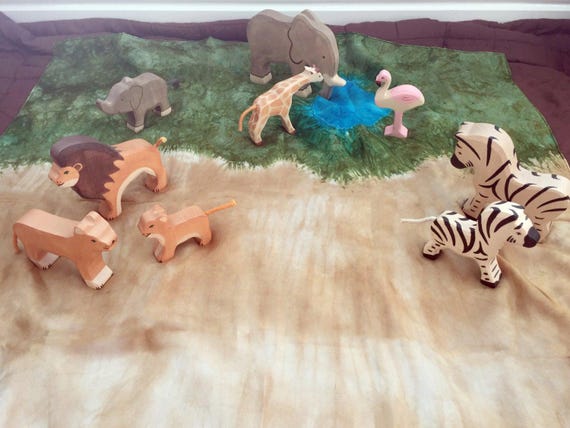 African Savannah Playsilk: Hand-Dyed Waldorf Play Mat