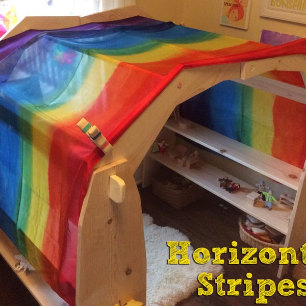 Playsilk Rainbow Silk Playstand Canopy Silkscape Playsilk Veil ~ Hand Dyed ~Waldorf Inspried