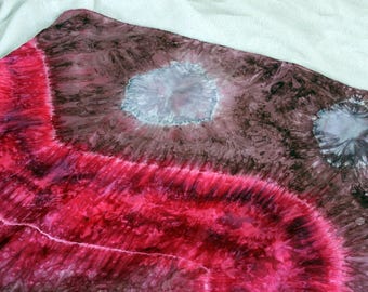 Playsilk tinto a mano: tappeto da gioco con dinosauri e lava, giocattolo Waldorf