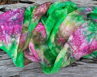 Playsilk Botanical Gardens Play Silk ~ Sciarpa di seta ~ Tinta a mano ~ Ispirata a Waldorf!