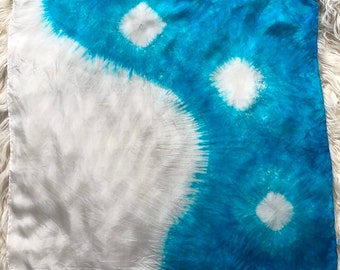 Playsilk Tundra Arctic~ Tappetino da gioco ~ Tinto a mano ~ Waldorf~