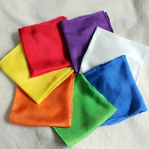 Playsilk Set of 7 Waldorf Color Of The Day ~ Hand Dyed!