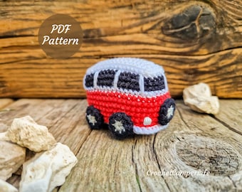 Camper Van Häkelanleitung: Minibus Camping Amigurumi Pattern by CrochetCamperLife (Digitale PDF-Datei)