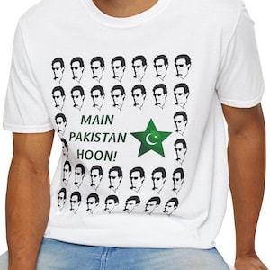 Pakistani Pride T-Shirt, Unisex Tee, Gift for Pakistan Independence Day, Casual Wear, Main Pakistan Hoon Shirt, Imran Khan T-Shirt