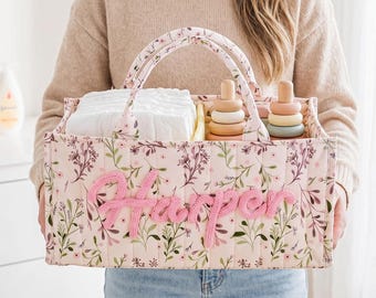 Personalisierter Windelkorb, Baby-Aufbewahrungskorb mit individuellem Namen, Geschenk für frischgebackene Mütter, Kinderzimmer-Organizer, Geschenk zur Babyparty (kein physisches Produkt, digitaler Link)